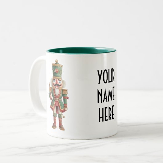Custom Nutcracker Christmas Zweifarbige Tasse (Vorderseite Links)