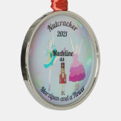 Custom Nutcracker Ornament - Marzipan und Blume Aus Metall (Rechts)