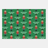 Custom Nutcracker Weihnachtsblatt Geschenkpapier Set (Vorderseite)