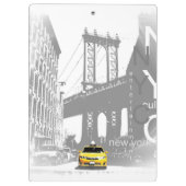 Custom Nyc Yellow Taxi New York City Brooklyn Klemmbrett (Rückseite)