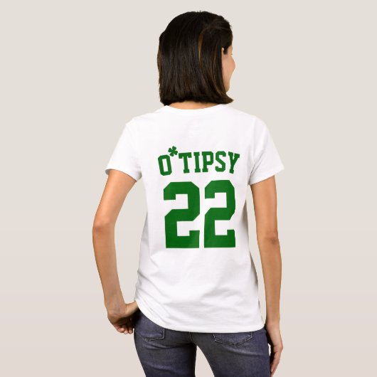 Custom O Tipsy Kleeblatt Funny St Patrick's Day T-Shirt (Schwarz voll)