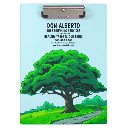 Custom Oak Tree | Tree Trimming Service Klemmbrett (Vorderseite)