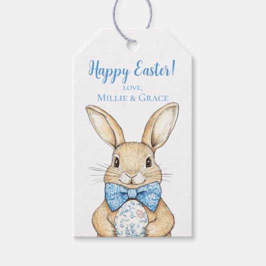 Custom Oaster Bunny Gift Tag Geschenkanhänger (Vorderseite)