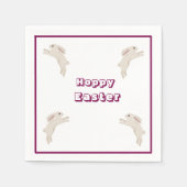 Custom Oaster Bunny Napkins - Soft Pink Serviette (Vorderseite)