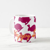 Custom Oaster Bunny Rabbit Silhouette Tasse (Vorderseite Links)