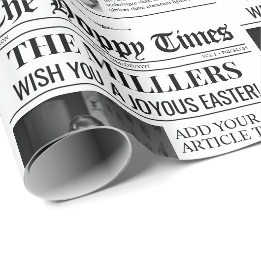 Custom Oaster Gift Wrap, Zeitungs Wrapping Paper Geschenkpapier (Rolleneckpunkt)