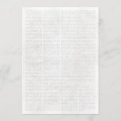 Custom Oaster Party Einladung Newspapier w. Foto (Rückseite)