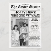 Custom Oaster Party Einladung Newspapier w. Foto (Vorderseite)