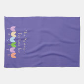 Custom Oaster, Spring Tulip Blume, Iris Lavender Geschirrtuch (Horizontal)