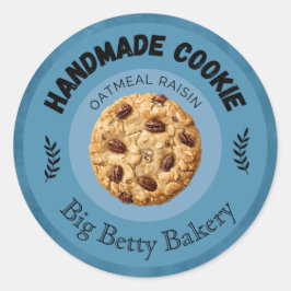 Custom Oatmehl Raisin Cookie Labels | Personalisie Runder Aufkleber