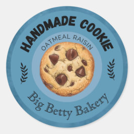 Custom Oatmehl Raisin Cookie Labels | Personalisie Runder Aufkleber