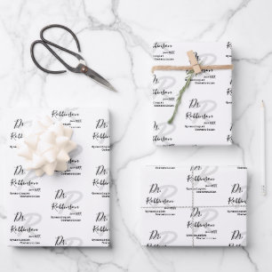 Custom Obgyn Obstetrician Gynecologin Monogram Geschenkpapier Set