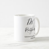 Custom Obgyn Obstetrician Gynecologin Monogram Kaffeetasse (VorderseiteRechts)