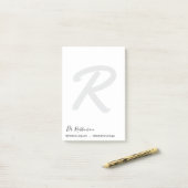 Custom Obgyn Obstetrician Gynecologin Monogram Post-it Klebezettel (Auf Schreibtisch)