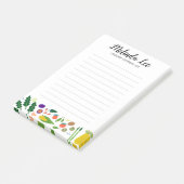 CUSTOM Obstveggies Border Lebensmittelgeschäft Ein Post-it Klebezettel (angewinkelt)