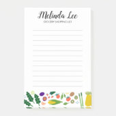CUSTOM Obstveggies Border Lebensmittelgeschäft Ein Post-it Klebezettel (Vorderseite)