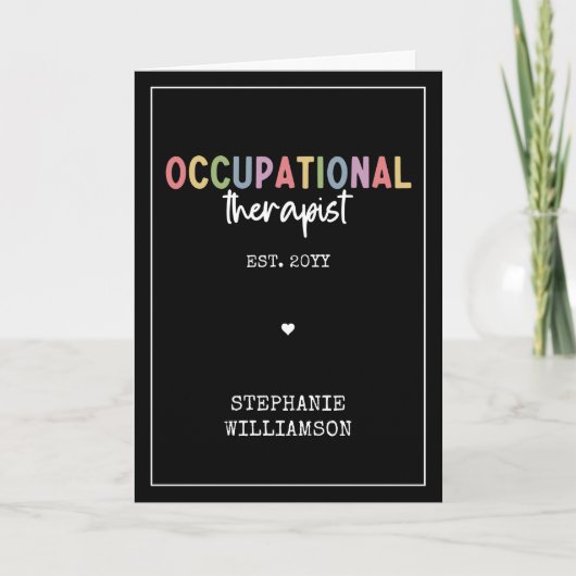 Custom Occupational Therapist OT Geschenke Karte (Vorderseite)