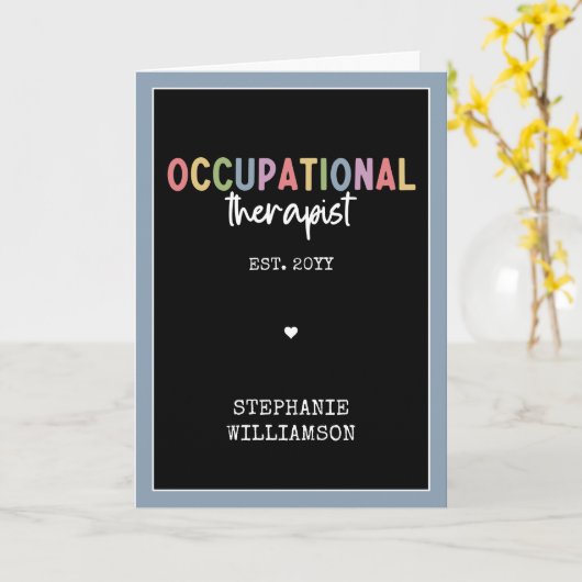 Custom Occupational Therapist OT Geschenke Karte (Gelbe Blume)