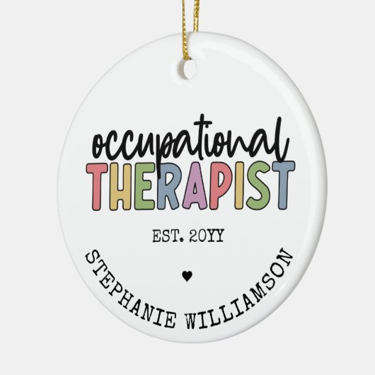 Custom Occupational Therapist OT Geschenke Keramik Ornament (Links)