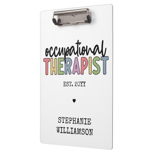 Custom Occupational Therapist OT Geschenke Klemmbrett (Links)