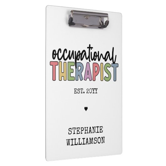 Custom Occupational Therapist OT Geschenke Klemmbrett (Rechts)