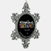 Custom Occupational Therapist OT Geschenke Schneeflocken Zinn-Ornament (Links)