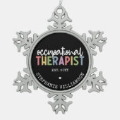 Custom Occupational Therapist OT Geschenke Schneeflocken Zinn-Ornament (Vorderseite)