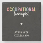 Custom Occupational Therapist OT Geschenke Steinuntersetzer (Vorderseite)