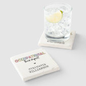 Custom Occupational Therapist OT Geschenke Steinuntersetzer (Seitenansicht)