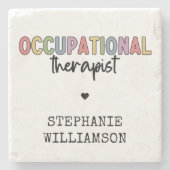 Custom Occupational Therapist OT Geschenke Steinuntersetzer (Vorderseite)