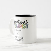 Custom Occupational Therapist OT Geschenke Zweifarbige Tasse (Vorderseite Links)