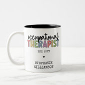 Custom Occupational Therapist OT Geschenke Zweifarbige Tasse (Links)