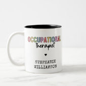 Custom Occupational Therapist OT Geschenke Zweifarbige Tasse (Links)
