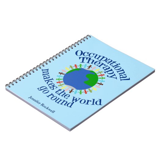 Custom Occupational Therapist World Niedlich Blue Notizblock (Linke Seite)