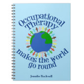Custom Occupational Therapist World Niedlich Blue Notizblock (Vorderseite)