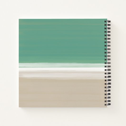 Custom Ocean Beach House Square Gästebuch Notizblock (Rückseite)