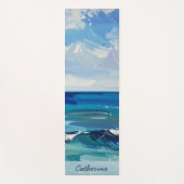 Custom Ocean Beach Waves Yoga Mat Yogamatte (Vorderseite)