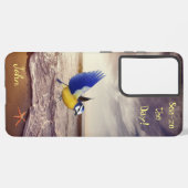 Custom Ocean Bird Starfish Samsung Galaxy Hülle (Linke Seite)