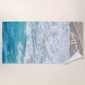 Custom Ocean Wave Beach Handtuch (Vorderseite)