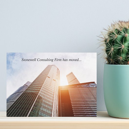 Custom Office Building Photograph Business Moving Ankündigung