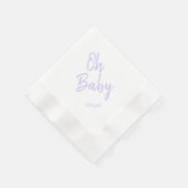 Custom Oh Baby "Name" Lavender Baby Dusche Serviette (Ecke)