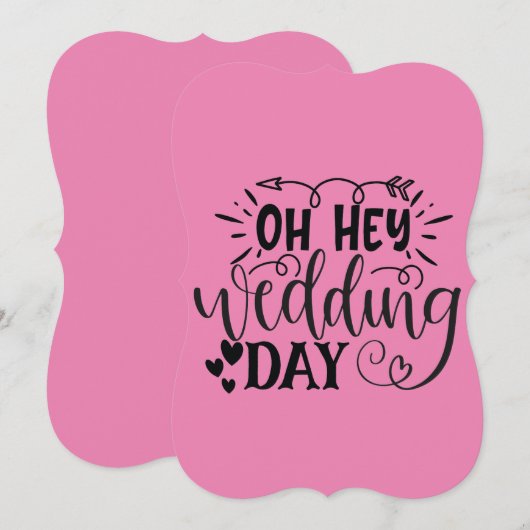 Custom Oh Hey Wedding Day Save The Date (Vorne/Hinten)