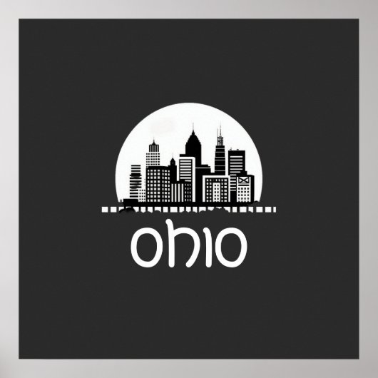 Custom Ohio Skyline Poster (Vorne)