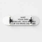 Custom Old Skool 8,5" Skateboard, LKW & Wheels Skateboard (Horizontal)