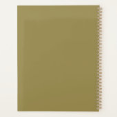 Custom Olive Green Notebook | Personalisiertes Jou Planer (Rückseite)
