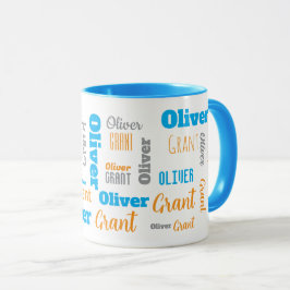 Custom Oliver Grant Signature Word Cloud Name Mug Tasse