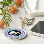 Custom OM NA Pink Magical Unicorn Erholung Chip Schlüsselanhänger (Seite)