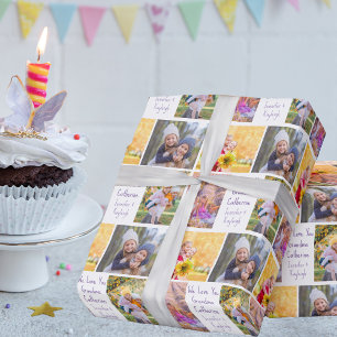 Custom Oma Birthday Grandkids Foto Collage Geschenkpapier