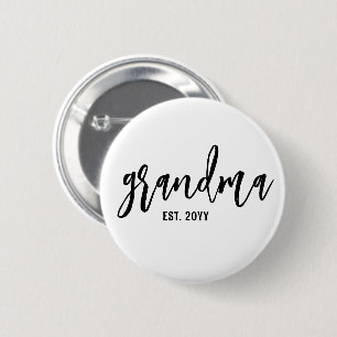 Custom Oma Est. Modern Brush Script Typografie Button