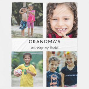 Custom Oma Foto Collage Funny Nickerchen Fleecedecke
